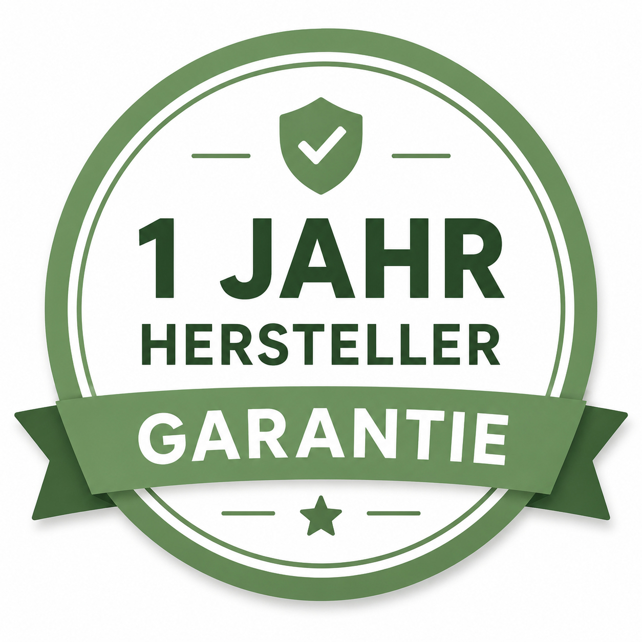 1 Jahr Herstellergarantie