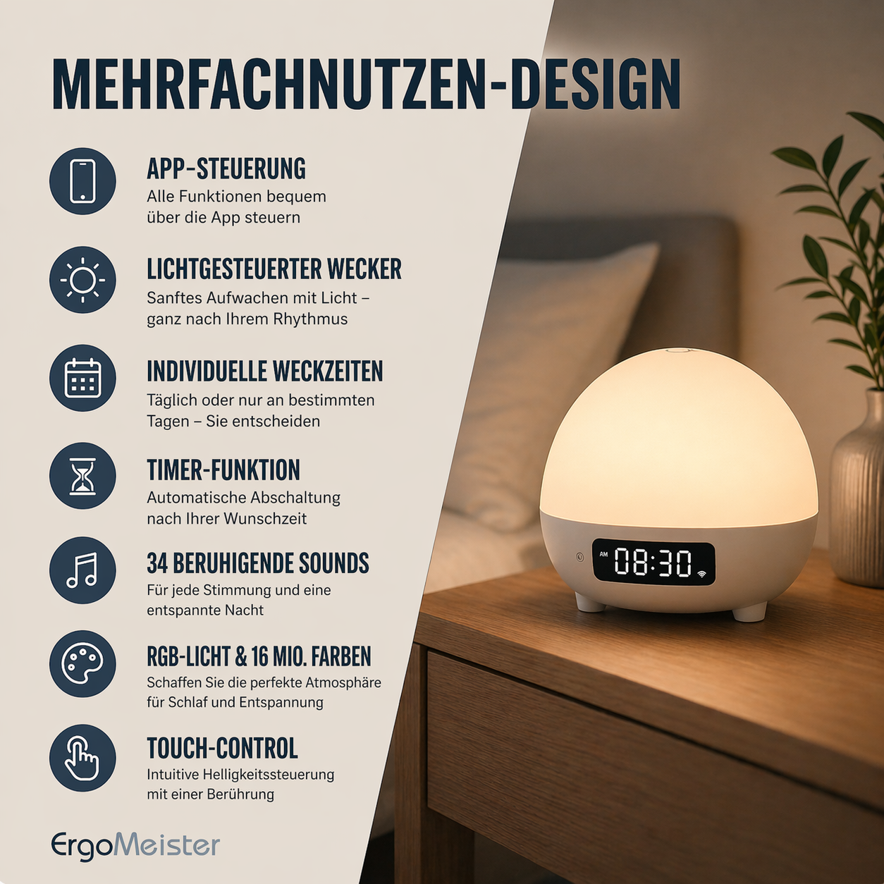 ErgoMeister™ Weißes-Rauschen-Schlafgerät
